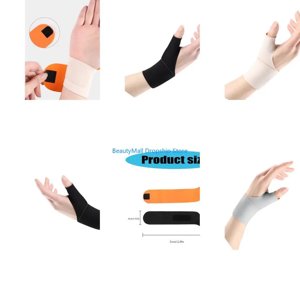 40JD Flexible Thumb Tendon Support Sleeve Breathable Invisible Under Clothing All Day Wear Comfortable