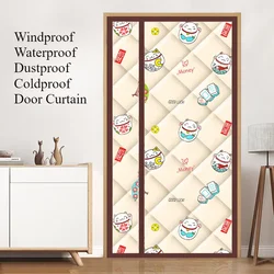 Winter Windproof Warm Door Curtain Magnetic Self-Closing Door Cover Thermal Insulated Door Screen Doorways Wind Resistant Panels