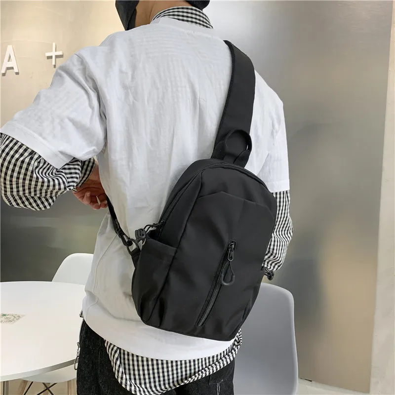 AOTTLA Chest Bag Oxford Cloth Shoulder Bag For Male Classic Pure Color Messenger Bag Men Cross Body Packbag Brand Casual Men Bag