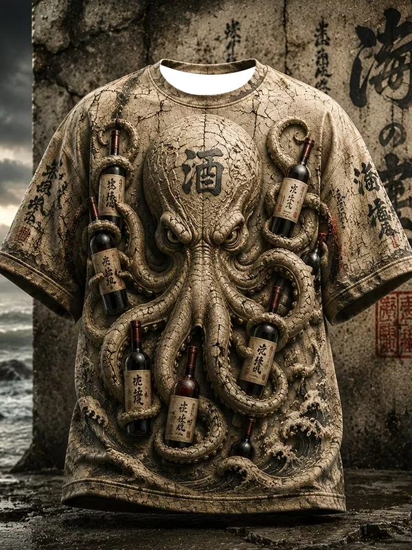 2027 Summer New Style Men's Japanese Culture Sport Shirt 3D Printed Sport Quick-Dry Family Version Casual T-Shirt Top Kids