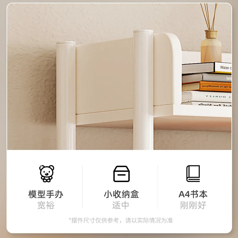 AOLIVIYA Simple Floor Bookcase Cabinet Library Shelves Desk Bookshelf Storage Rack Living Room Reading Display Organizer