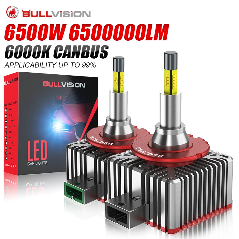 

6500W D1S D3S Led Bulbs 360 1:1 Hid D8S Canbus No Error Car Light 12V 24V Motorcycle Truck Universal D1R D3R Auto Lamp Plug&Play