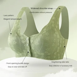 New Sexy Lace Without Steel Ring Front Buckle Thin and Seamless Pregnant Women Gather for Breastfeeding Bra Mom's Underwear