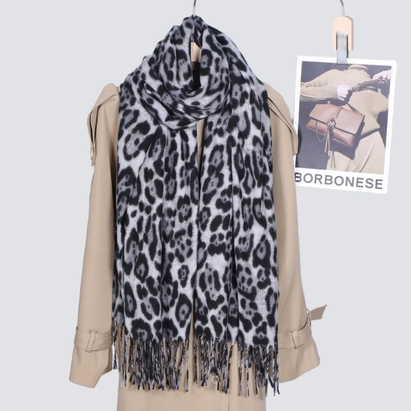 

Зимний теплый шейный шарф-трансформер с бахромой для активного отдыха