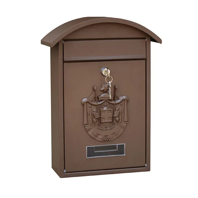 Metal Wall Mailbox Large Capacity Lockable Mailbox Weather-Resistant Wall Mounted Postbox Mailbox Key Lock Drop Box For Home