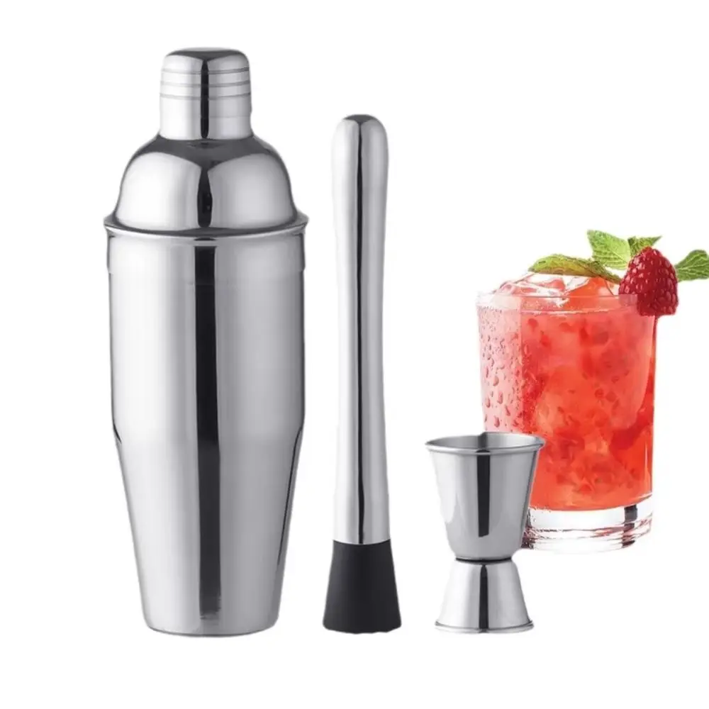 6Pcs/Set Stainless Steel Cocktail Wobble Cup Transparent Scale Convenient Measuring Jigger Sealed Portable Wine Mixing Bottle