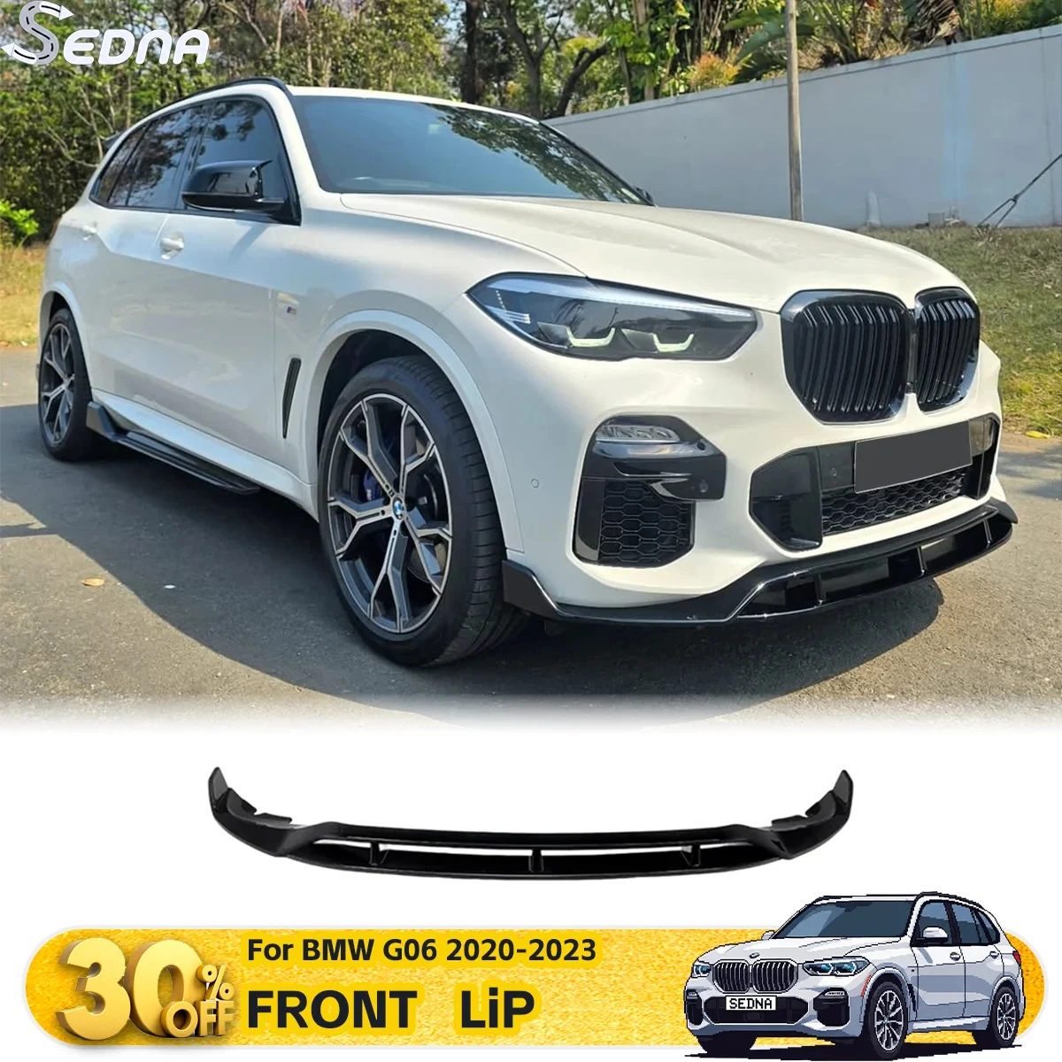 

Передний бампер, сплиттер для губ, лопата для BMW X5 G05 2019-2023 M Sport, 4 шт., автомобильный спойлер на подбородок, нижние губы, тюнинговая защита, аксессуары