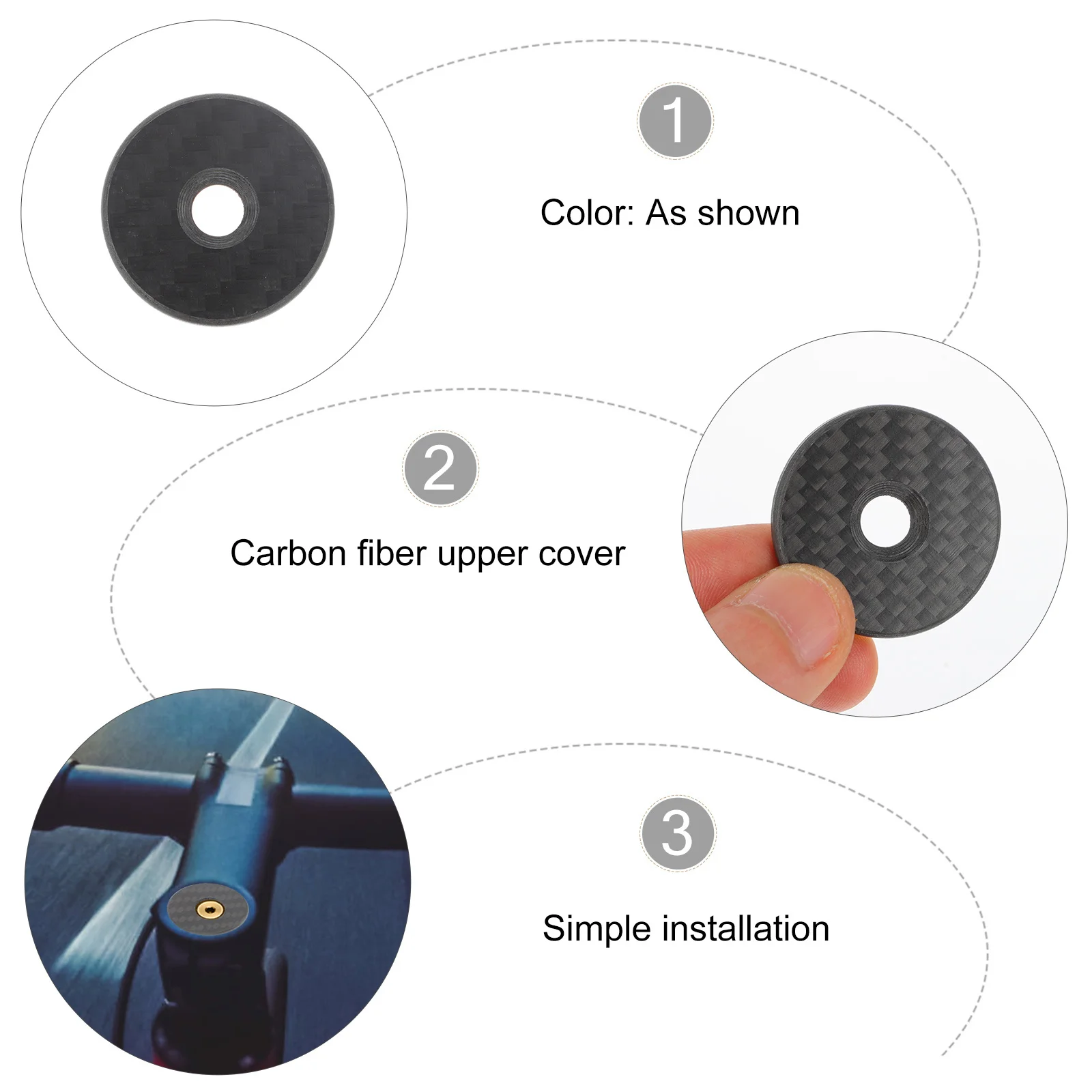 1 set Bicycle Headset Cap Titanium Alloy 28.6Mm Front Fork Stem Mount High Strength Lightweight Durable Bike Accessories For