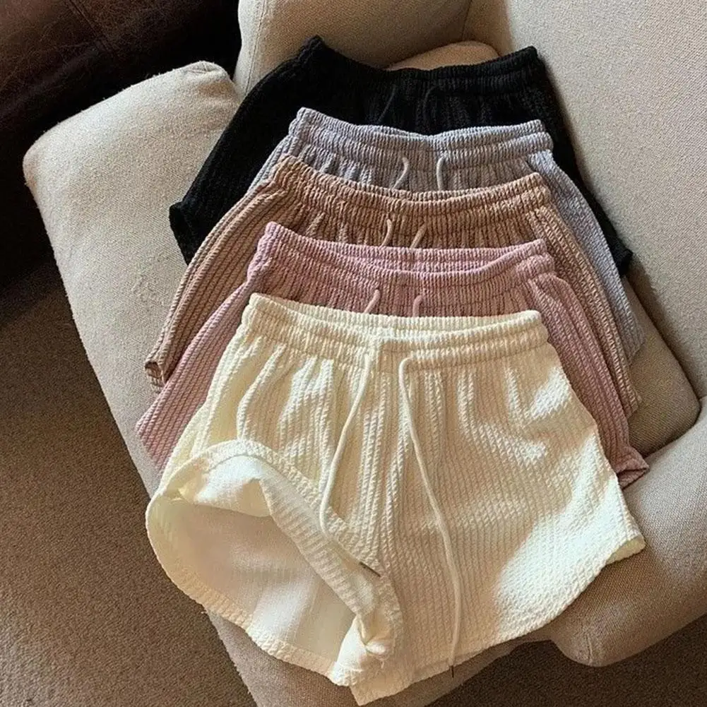 ผู้หญิงฤดูร้อนกางเกงขาสั้นเอวสูงหลวม Fit บางสไตล์ฟิตเนสกางเกงขาสั้นขนาดใหญ่กว้างสั้นกางเกงวิ่งกางเกงร้อน