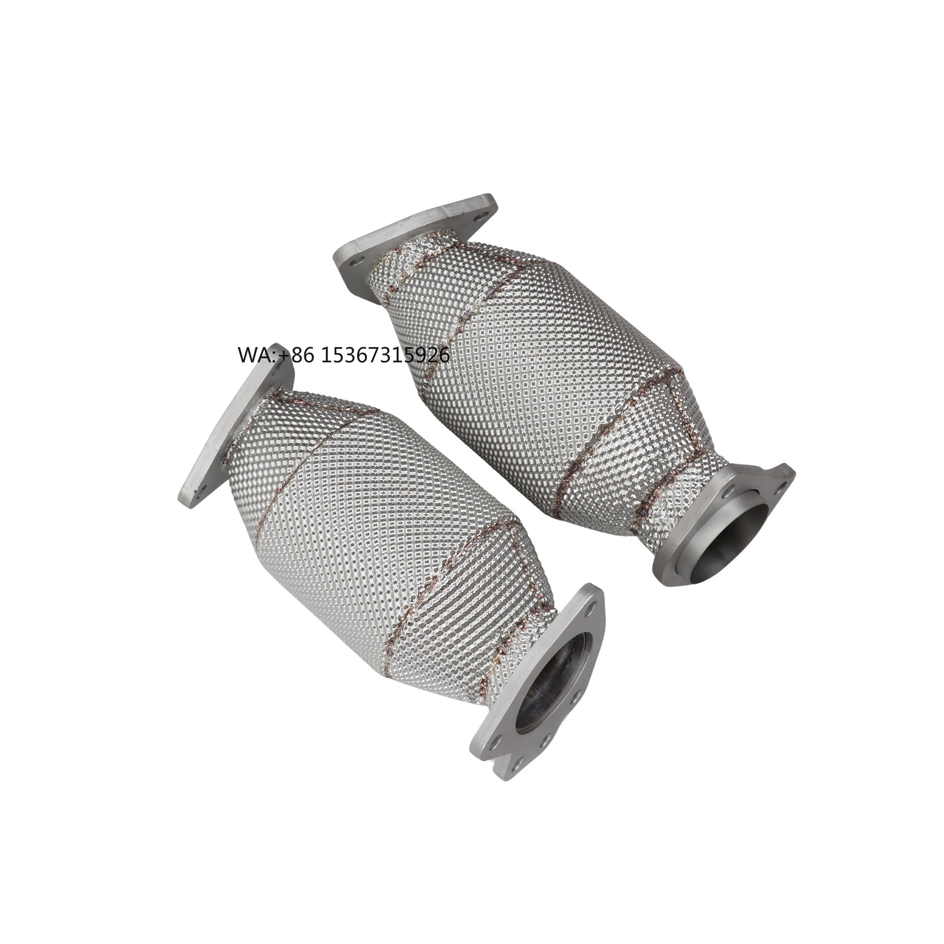 

304Stainless Steel Exhaust Downpipe with Catalyst and Heat Insulation