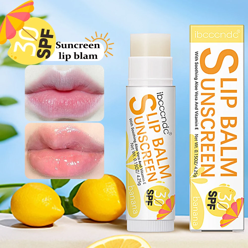 Zomer Zonnebrandcrème Hydraterende Lippenbalsem Spf 30 Uva Bescherming Lippen Zorg Voor Duurzame Hydraterende Kleurloze Lippenstift Anti-Drogen Lipgloss