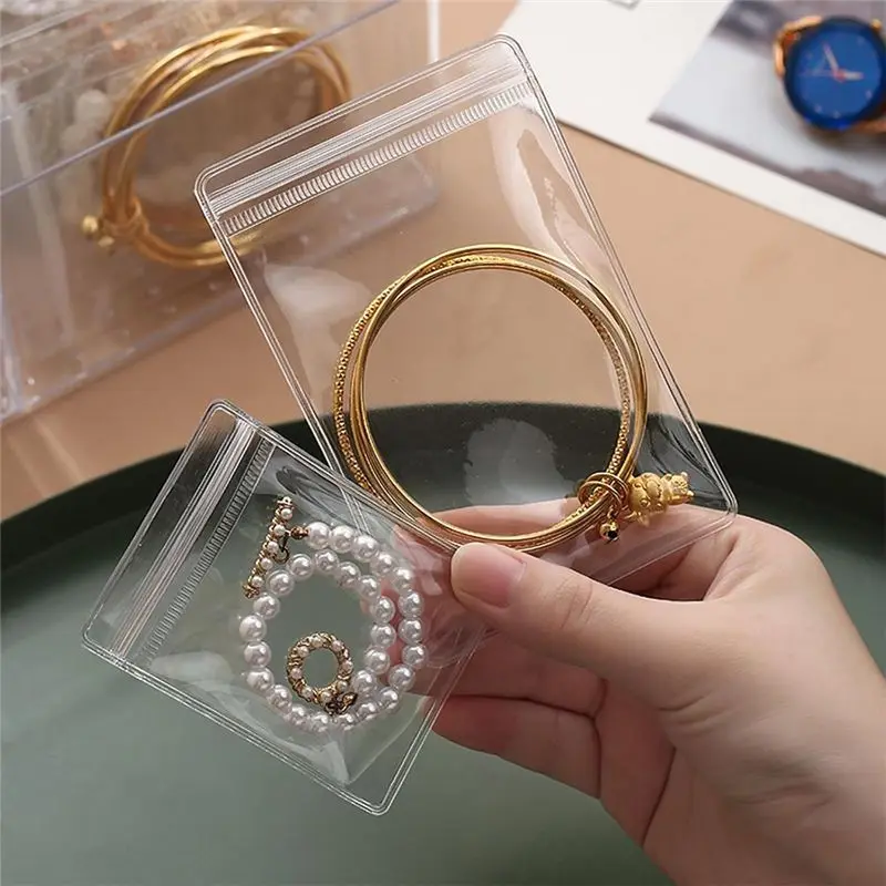 40 Pcs Travel Jewelry Bags, Includes 2 Size Clear Jewelry Pouch Bags, Anti Tarnish Jewelry Organizer Case Bags