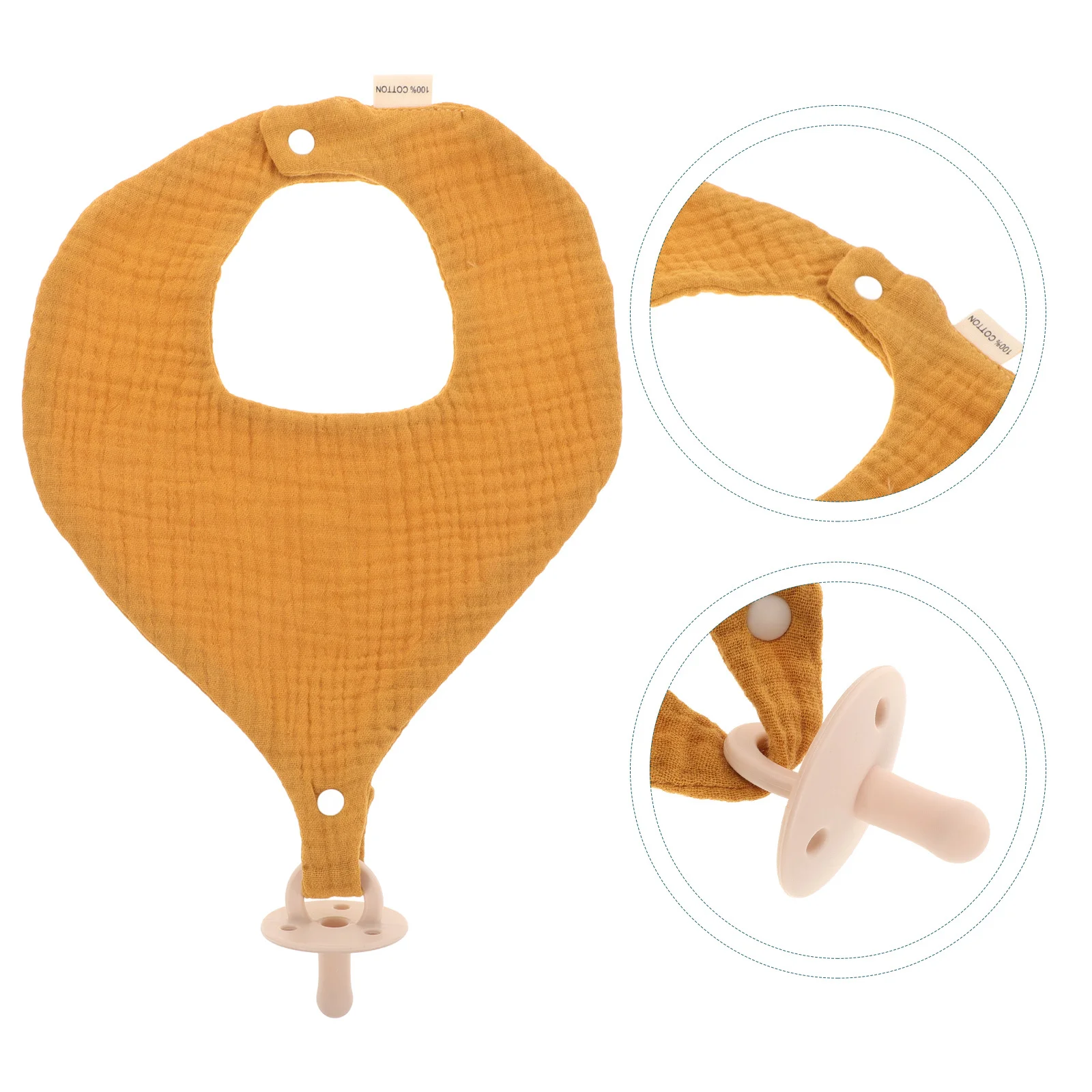 

Cotton Baby Bibs for Newborns Soft Breathable Comfortable Drooling Bibs Easy to Use Snap Button Feeding Accessories