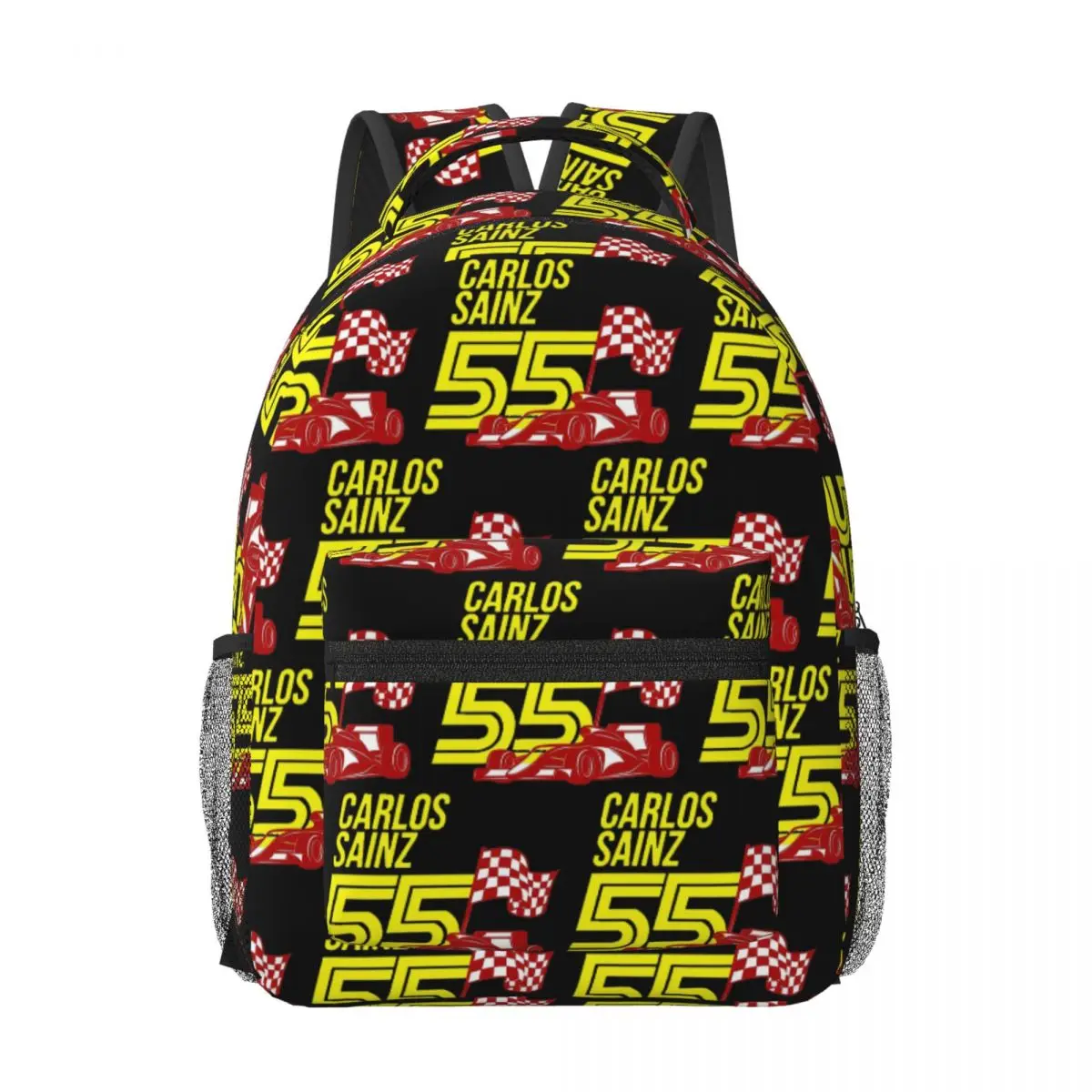 

Carlos Sainz Jr F1 Signature Graphic - Dark Backpacks Bookbag Fashion School Bags Portability Travel Rucksack Shoulder Bag