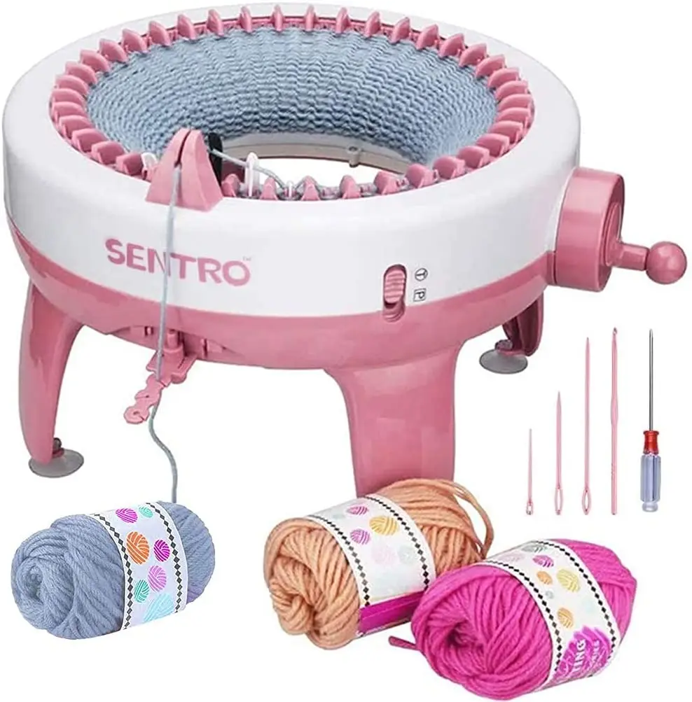 40 Needles Knitting Machines,Smart Weaving Knitting Loom,DIY Knitting Board Rotating Machines for Adults and Kids (No Counter)