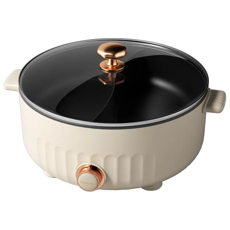 Yuanyang Electric Hot Pot Household Electric Cooking Pot Multi functional Integrated Hot Pot Non stick Electric Hot Pot 6L