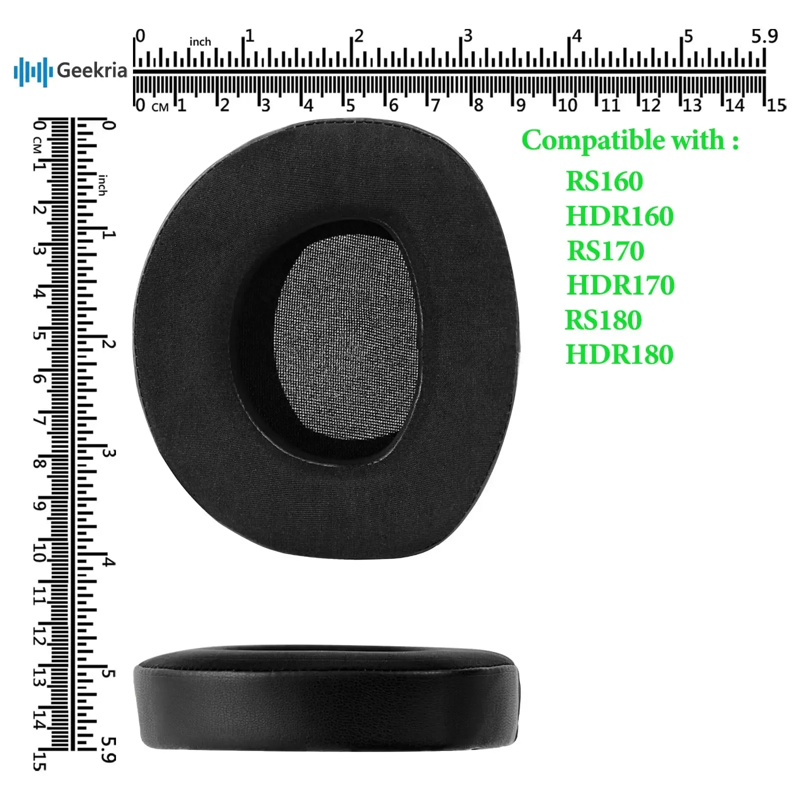 Replacement Cooling-Gel  Ear Pads Suitable for Sennheiser RS160, HDR160, RS170, HDR170, RS180, HDR180 Headphones Ear Cushions