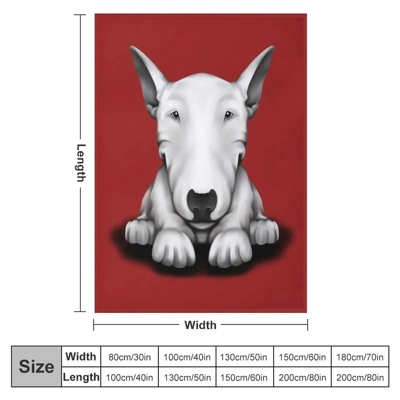 Front Sit English Bull Terrier Throw Blanket heavy to sleep Flannel Soft Big funny gift Blankets