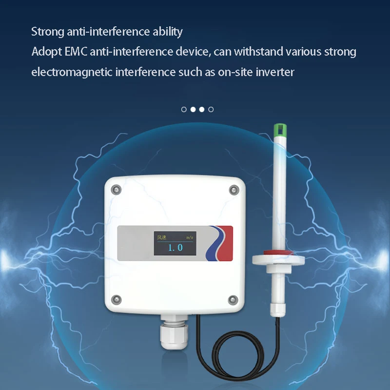 

Pipeline wind speed sensor split type high-precision industrial RS485 wind speed and air volume measuring instrument transmitter