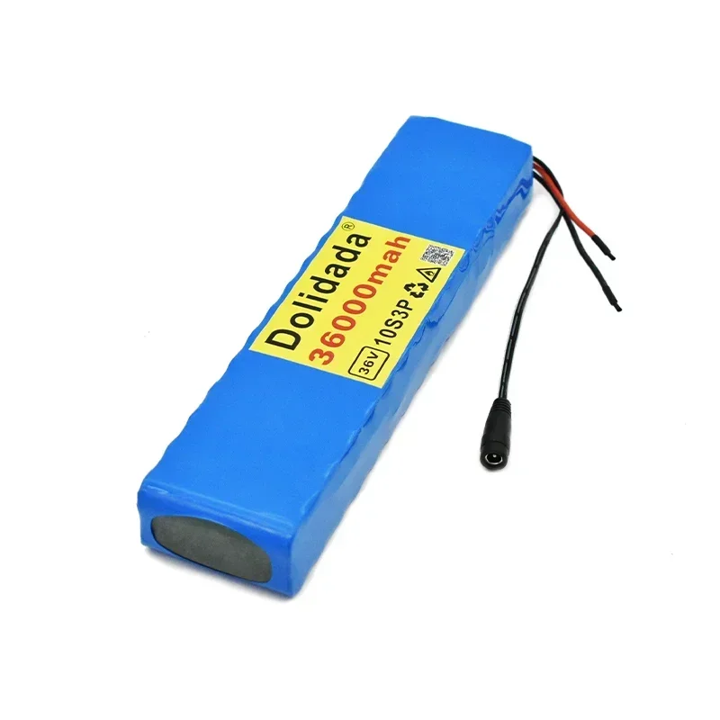 Dolidada 36V 36Ah 18650 Rechargeable Lithium Battery Pack 10S3P 600W Power Modified Bicycle Scooter Electric Vehicle with BMS