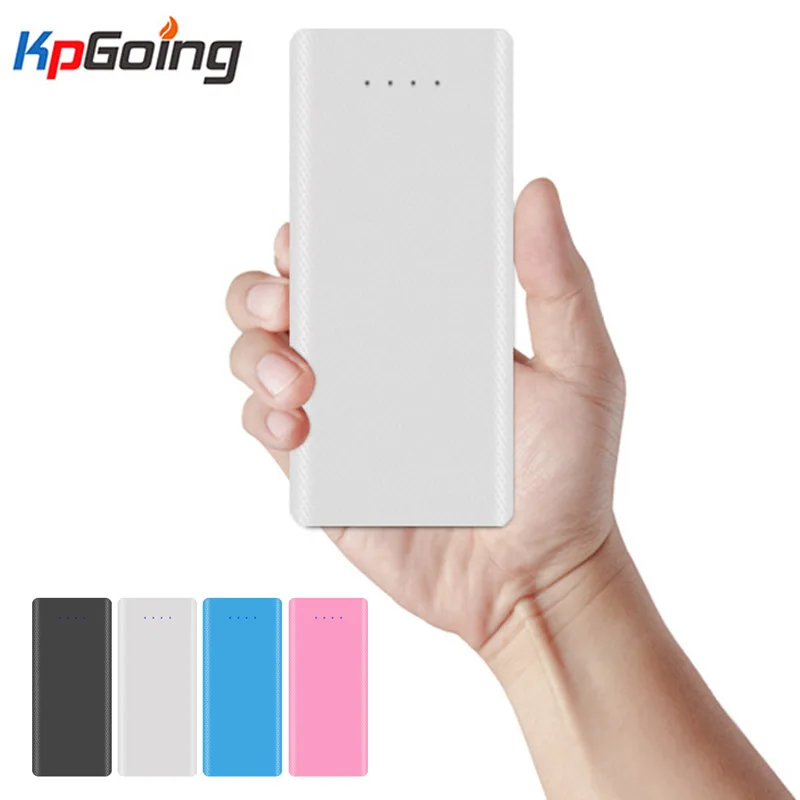 20000mAh 2 USB Ports Power Bank Shell Case 8*18650 Battery Charger Box with LED Light Charging Display Light Battery Box Shell