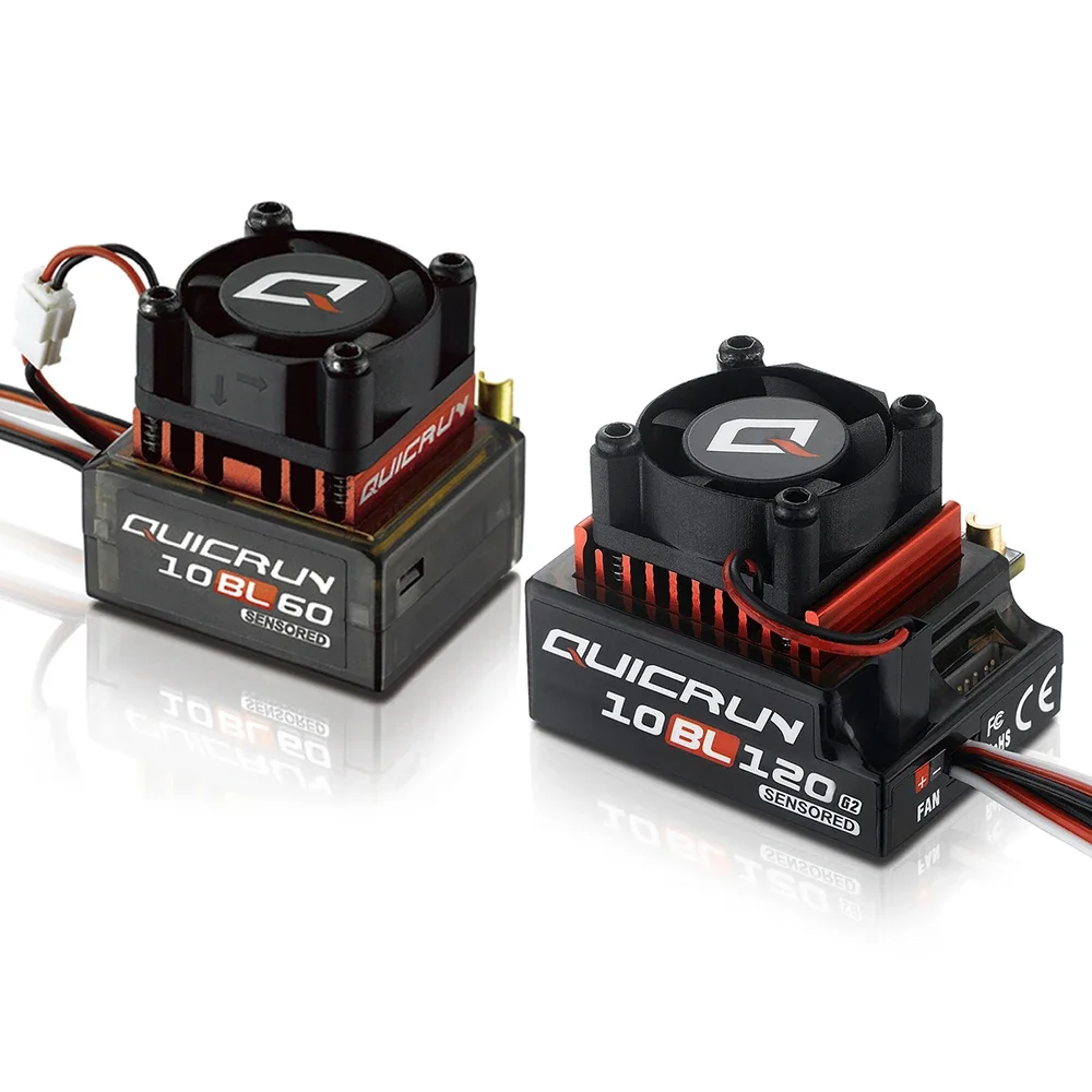 Originele Hobbywing QUICRUN Sensored 10BL120 120A /10BL60 60A 2-3S Lipo Brushless ESC voor 1/10 Touring Car/Buggy/F1/Drift Car - afbeelding 2