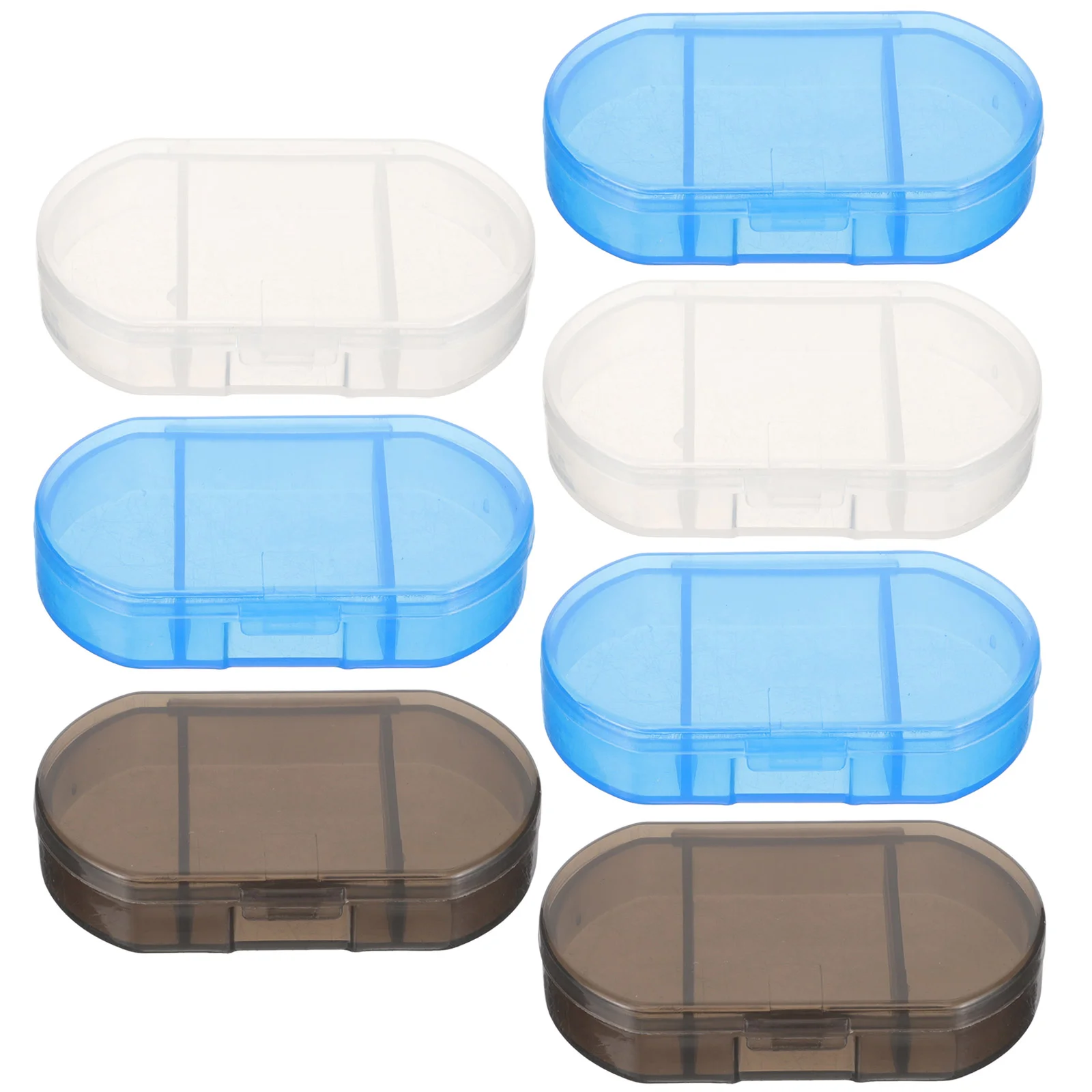 7 Pcs Pill Portable Travel Medicine Organizer Case Plastic Wear-resistant Pillbox