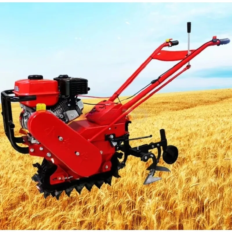 Aratrozzatrice agricola multifunzionale a doppio scopo con micro coltivatore a cingoli per acqua e scavo a doppio scopo