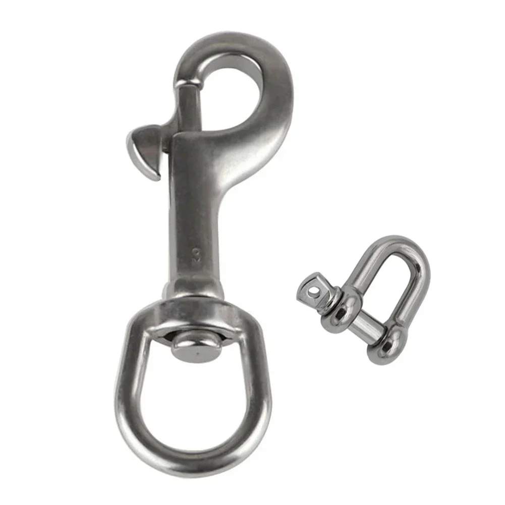 1pc 316 Stainless Steel Swivel Eye Bolt Snaps Shackle Light Torch Holde For Scuba Diving For Diving Hook Pet Leash Accessories