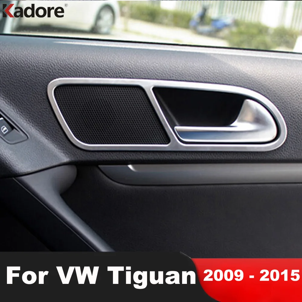 For Volkswagen VW Tiguan 2009 2010 2011 2012 2013 2014 2015 Matte Car Interior Inner Door Handle Bowl Cover Trim Accessories