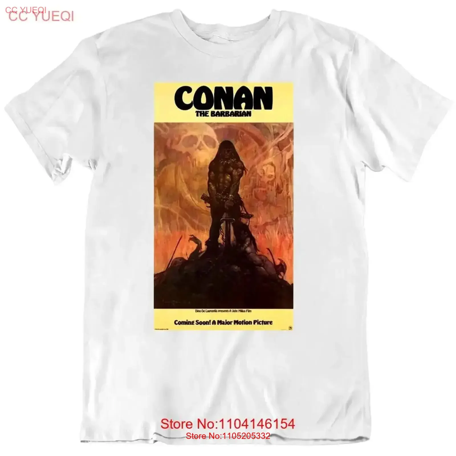 Conan The Barbarian Retro Rare Movie Poster T Shirt vintage Washed Casual designer clothes homme Stylish fashion graphic