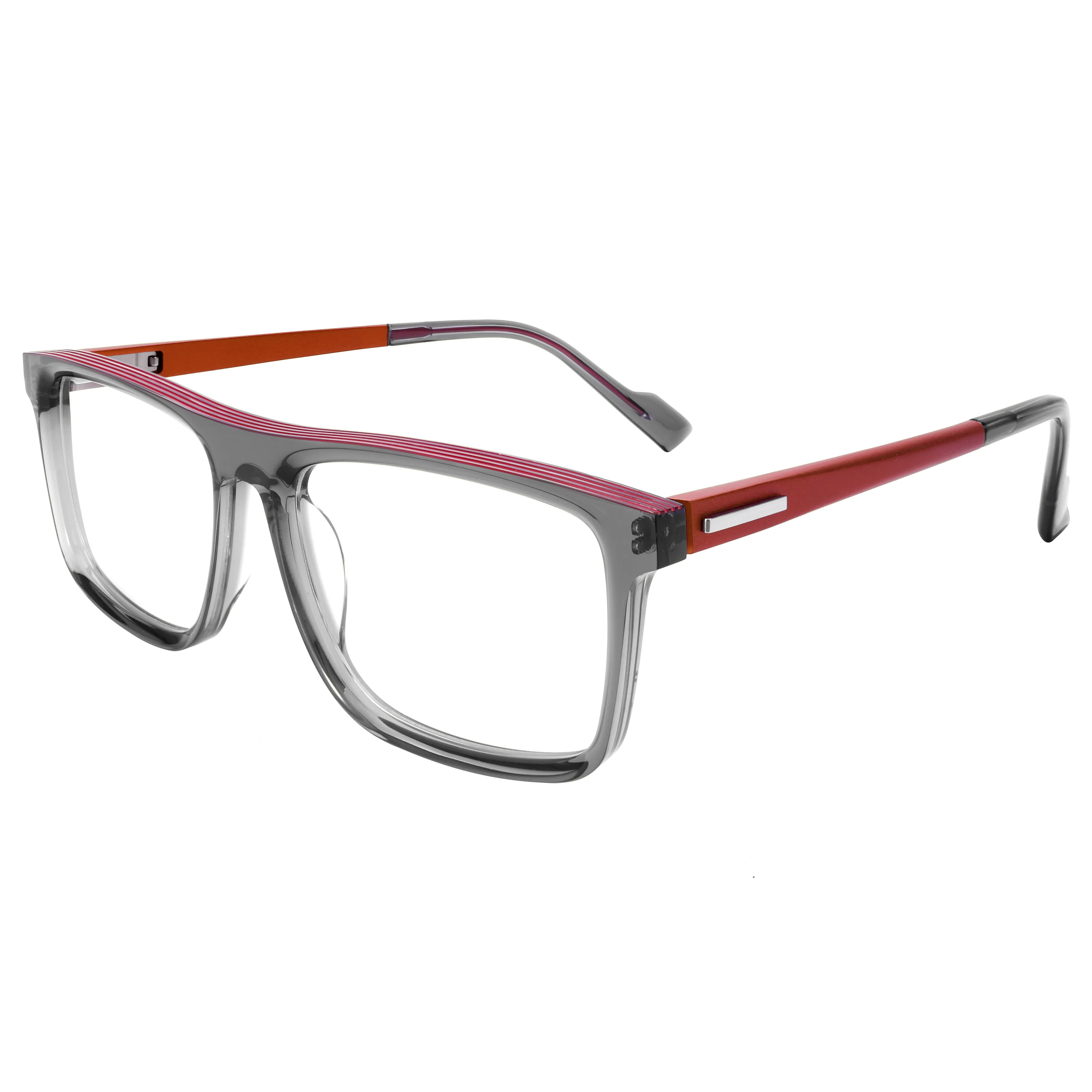 

VZONE Vintage Style Glasses Frame Color Block Design Square Shape for Men Women Modern Retro Fashion Statement