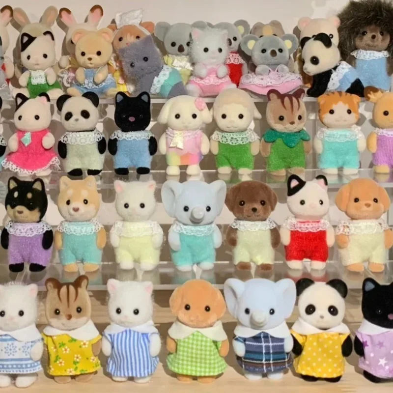 Miniatura Animal Figure Toy Series, Coelho da Floresta, Poodle, Ovelha, Bebê, Dollhouse, Acessórios, Boneca, Presente de Natal, Escala