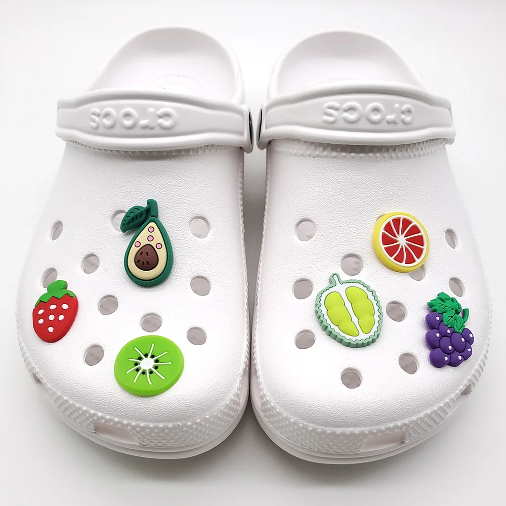 

10PCS PVC Strawberry Series Croc Charms Shoe Decorations Accessories Suitable for Men Women Shoes Flower Shoe Buckle for Gifts