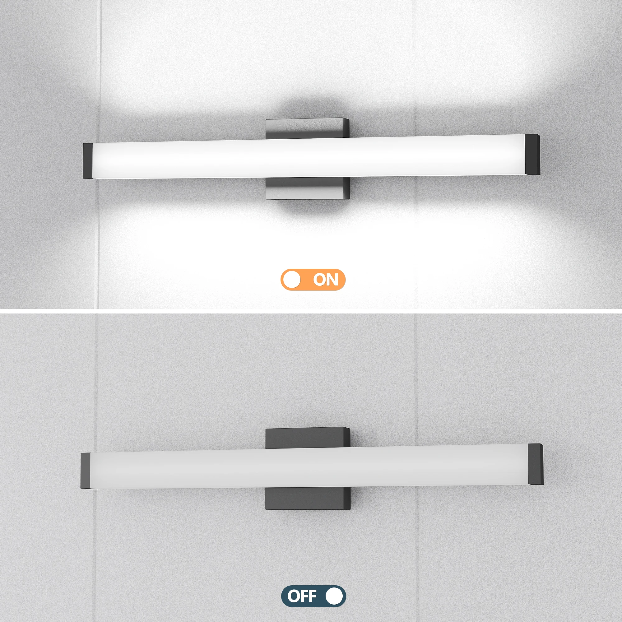 L002016-L630-W1B/C Modern Style Mirror Front Light, Energy-Saving, Waterproof, Rust-Proof, Electrical Safety Certified, Suitable for Bathroom Vanity, Led Light Source, Dimmable, Simple Design