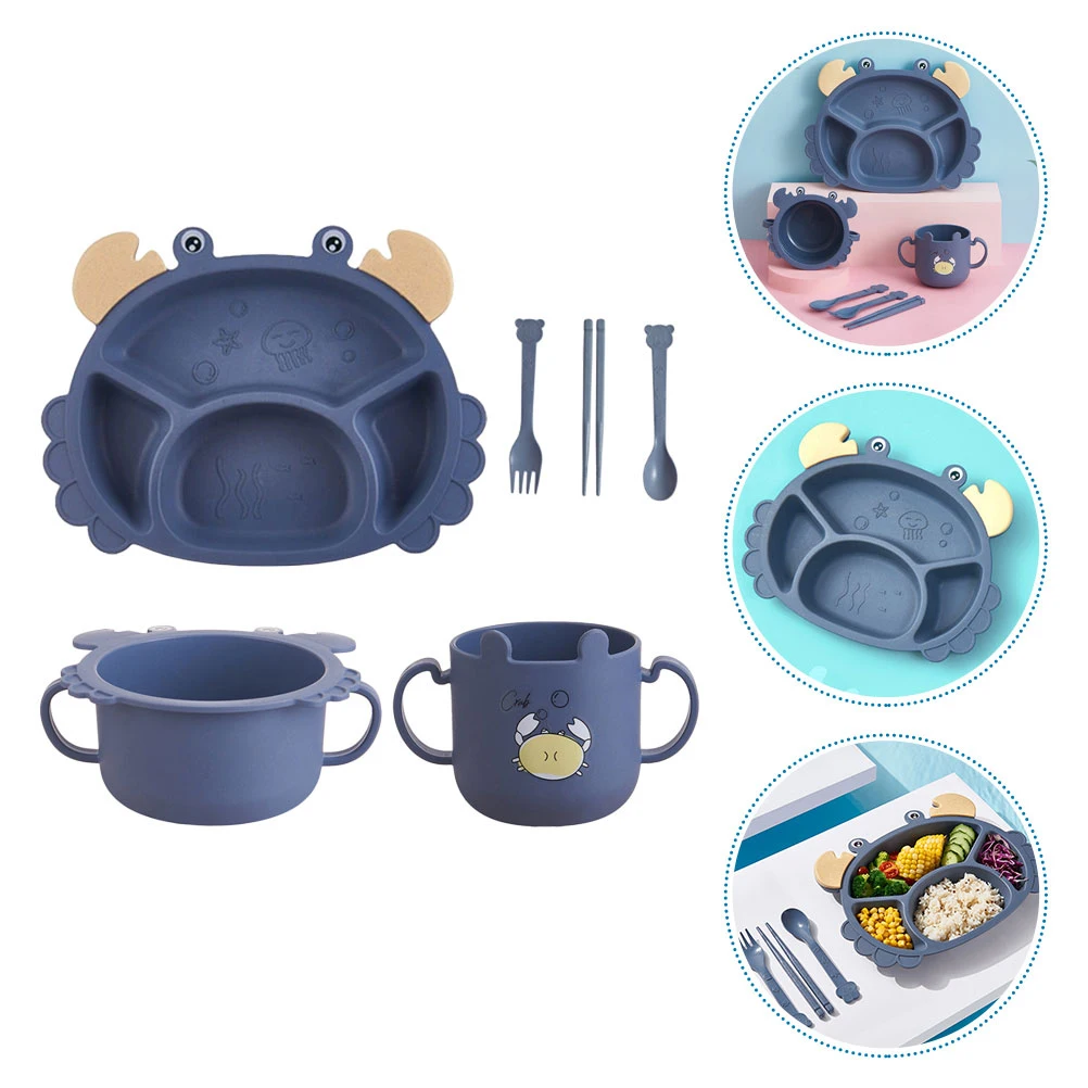 

6 pcs Tableware Set Adorable Soup Bowl Cartoon Water Cup For Food Separation Container Practical Dinning Plate