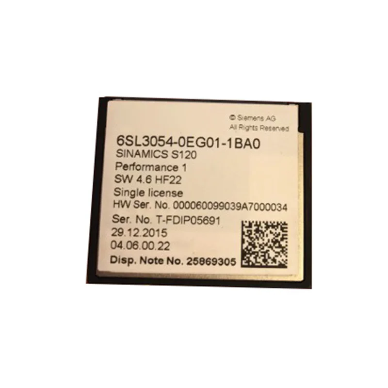 

New original 6SL3054-0EG01-1BA0 S120 CF card memory V4.6 6SL3O54OEGO11BAO spot