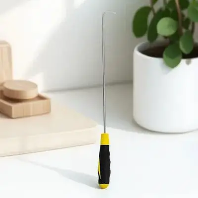 Cubierta de alcantarilla de acero inoxidable, herramienta duradera de elevación de pozo, elevador de persiana para el hogar, mango de goma, gancho de tracción de puerta rodante deslizante