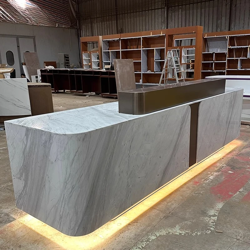Design High-end Reception Desks Luxury Sales Work Desk Reception Desks Welcome Office Mostrador De Tienda Industrial Furniture
