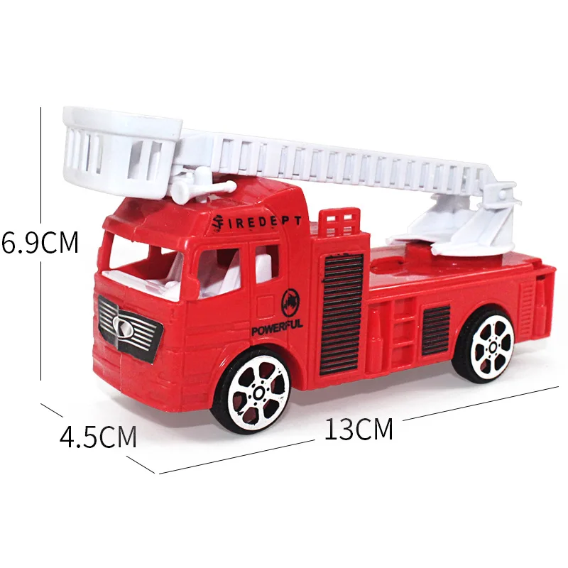 Firefighter Party Favors Mini Fire Trucks Toy Boys Helmets Hats Fire Extinguisher Mini Fireman Figure Fire Truck Birthday Decors