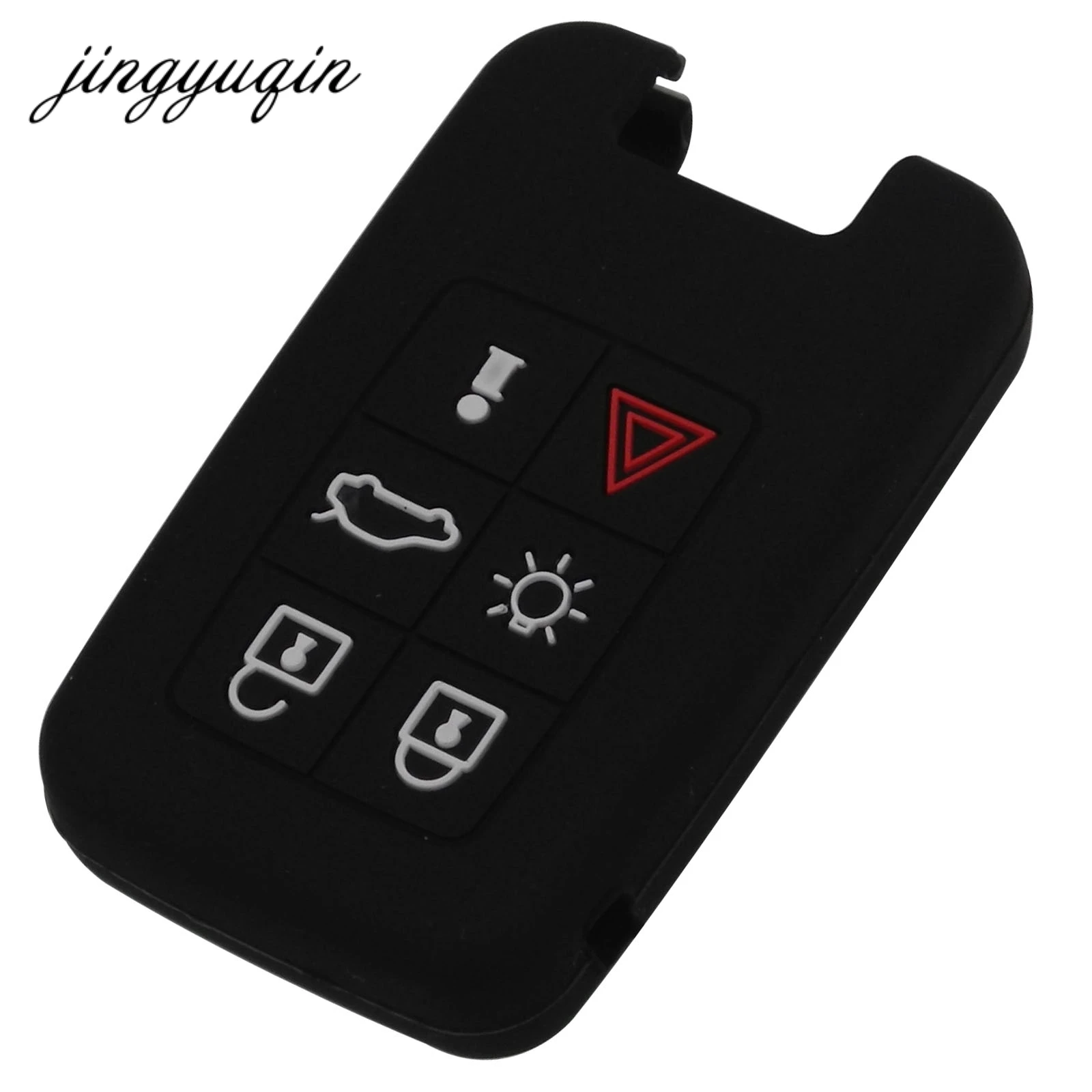 jingyuqin Skin Silicone 6 Button Smart Remote Key Case For Volvo V40 S80 XC60 S60L V60 XC90 V70 S40 Keyless Fob Cover Protection