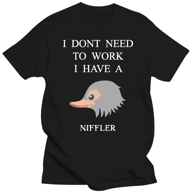 Funny T Shirts Fantastic Beasts Niffler Buttons Fashion Tshirt Men T Shirt