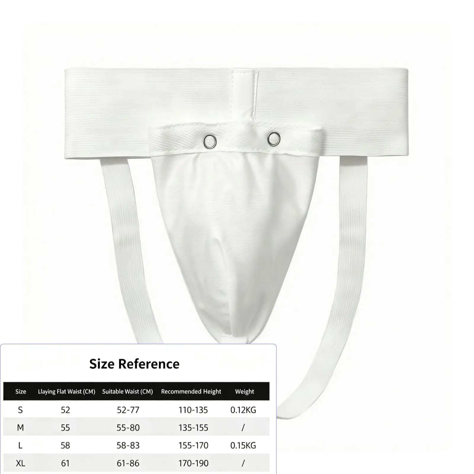 Adjustable Martial Arts Groin Guard with Metal Snap Fasteners for Muay Thai Boxing Taekwondo Training Equipment