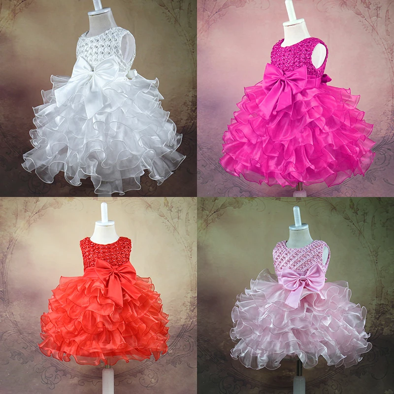 

0 6 12 18 24 Months Newborn Dress Pearls Mesh Fashion Party Little Princess Baby Dress Christmas Birthday Gift New Kids Clothes