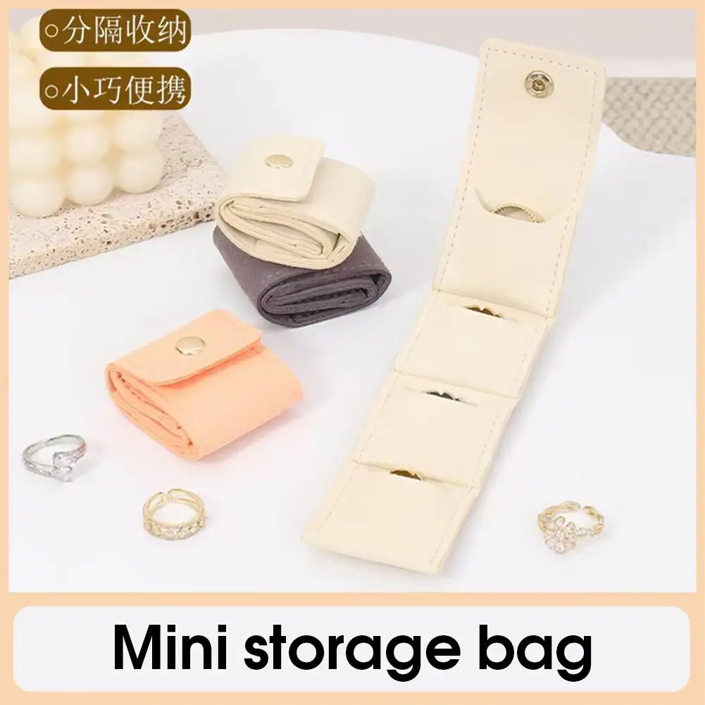 Portable Jewelry Travel Organizer, Multiple Compartments for Rings & Earrings, Compact Case for Storage P3R8