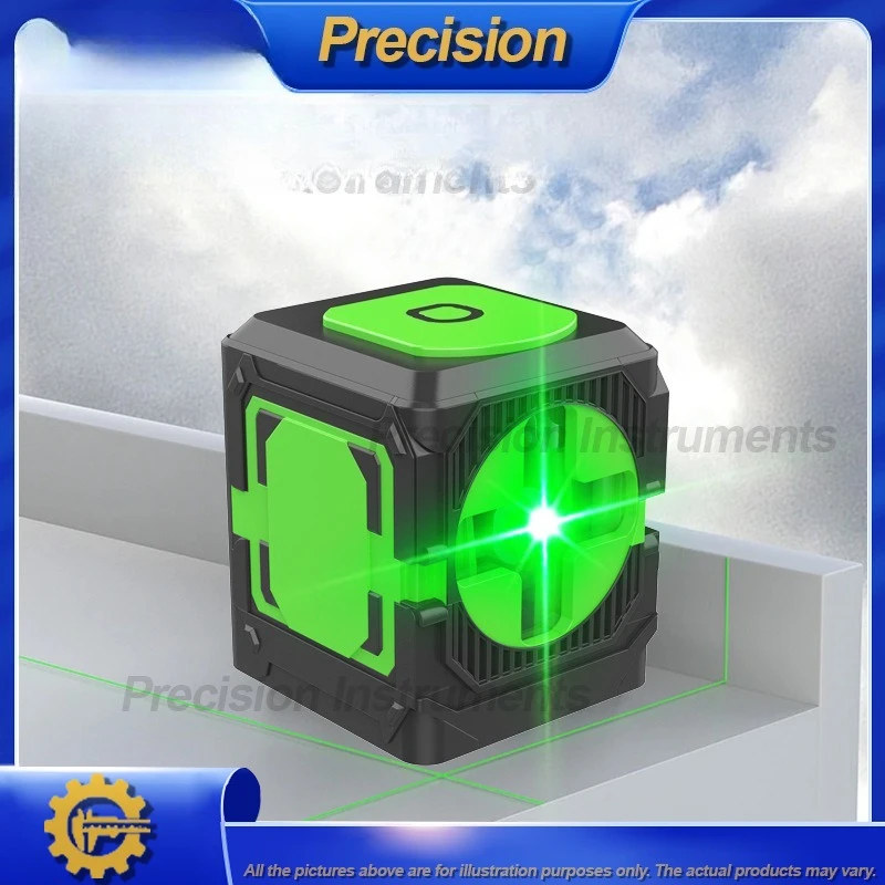 2026 Portable Mini 2-Line Green Laser Level Infrared Horizontal Vertical Cross Line High Precision Self-Leveling Tool for Wall