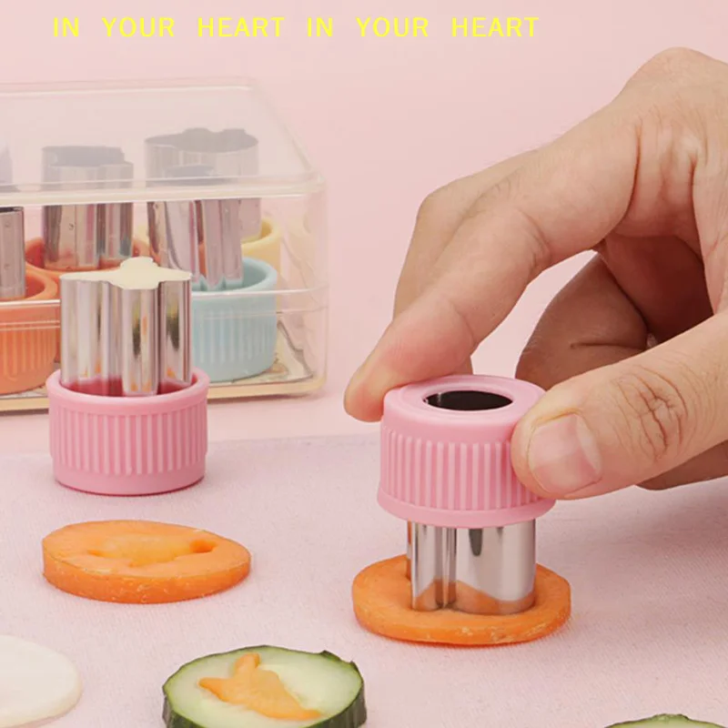6/9Pcs Portable Cook Tools Vegetables Cutter Plastic Handle 