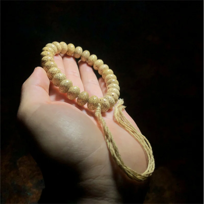 Handmade Artist Creation Yellow Chicken Grease Xingyue Bodhi Apple Orchard Bracelet Bodhi Seed Single Circle Xuan Yue Woven Tass