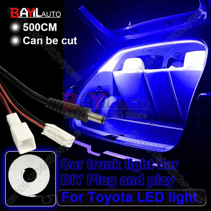 Flexible LED Ambient Light Strip With Dedicated Linker For Toyota Harrier VENZA BZ4X After Trunk Light 5m Can be cut DIY Lamp