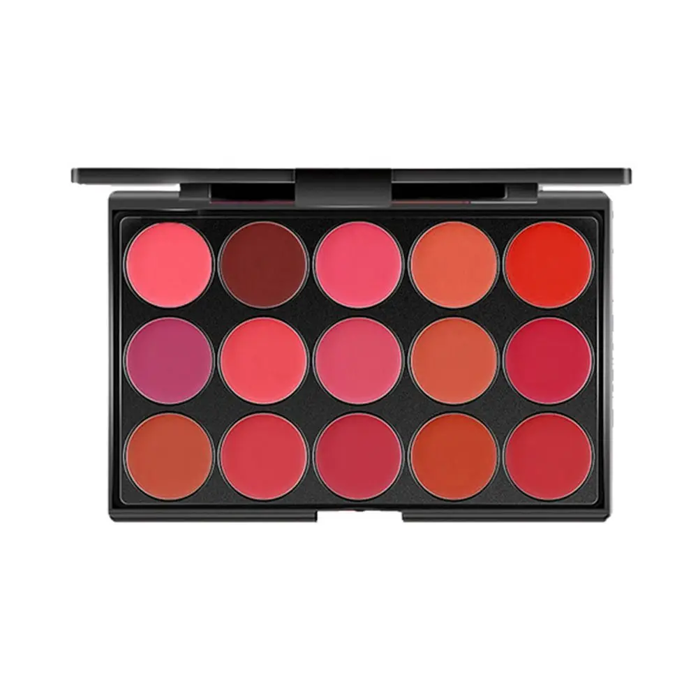 

Non-Sticky Cup Matte Lipstick Palette Long Lasting Waterproof 15 Color Lip Gloss Palette Moisturizing Red Lips Makeup Tool